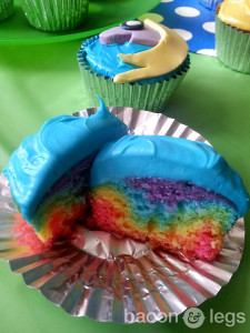 Rainbow Rainicorn Cupcakes