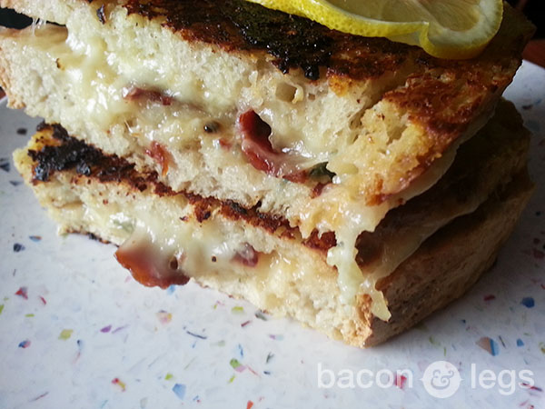 3-Cheese, Bacon and Lemon Curd Grilled Cheese