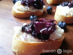 Bacon and Blueberry Crostini