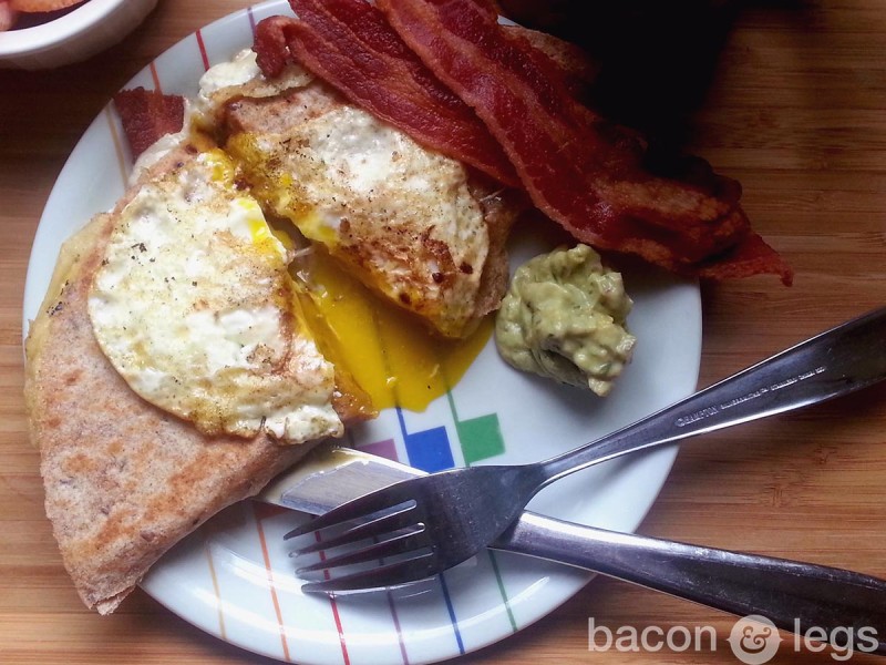 Goat Cheese and Bacon Breakfast Quesadilla