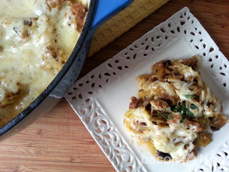 Spaghetti Squash, Sage & Sausage Casserole