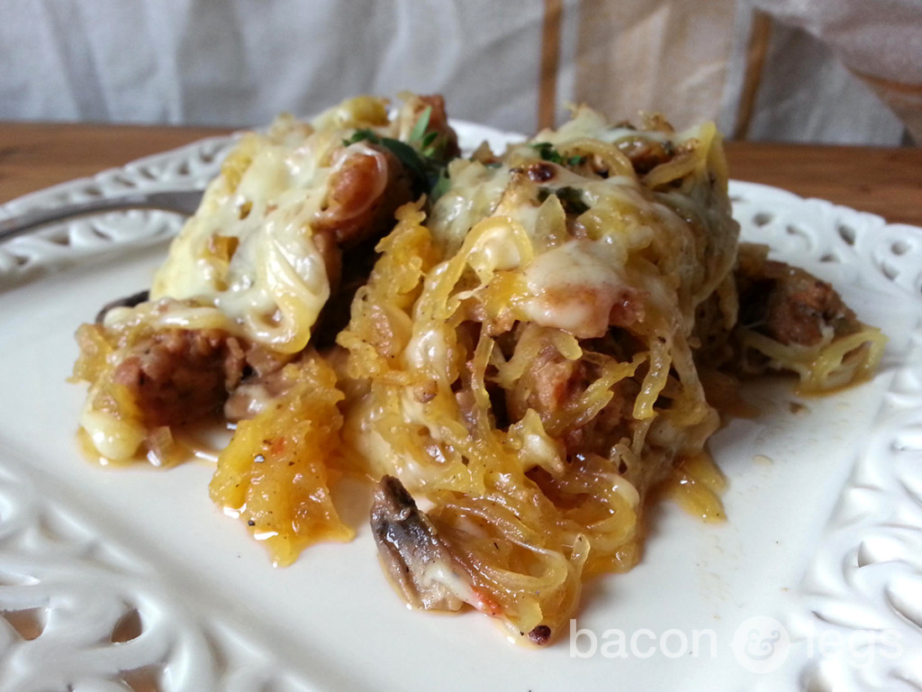 Spaghetti Squash, Sage & Sausage Casserole