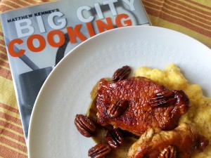 Maple Balsamic Glazed Pork Chops and Polenta