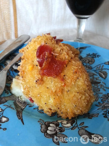 Chicken Bombs: Carb and cheese-stuffed chicken skin... fried.