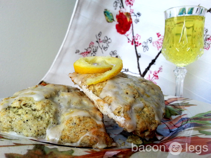 Earl Grey Scones with Limoncello Glaze