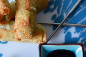 Spinach Artichoke Spring Rolls