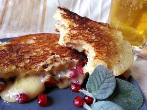 Butternut Squash and Pomegranate Grilled Cheese