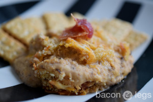 Bacon and Cheddar Black Eyed Pea Dip