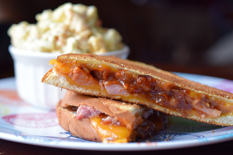 Pork 'n' Bean Grilled Cheese