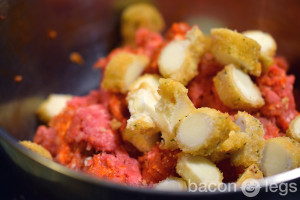 Mozzarella Stick Burger Meat