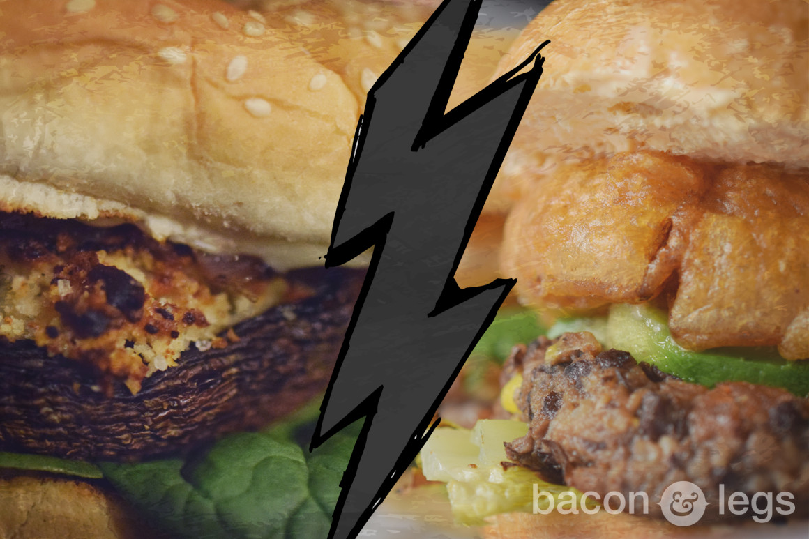 Batman v. Superman Veggie Burgers