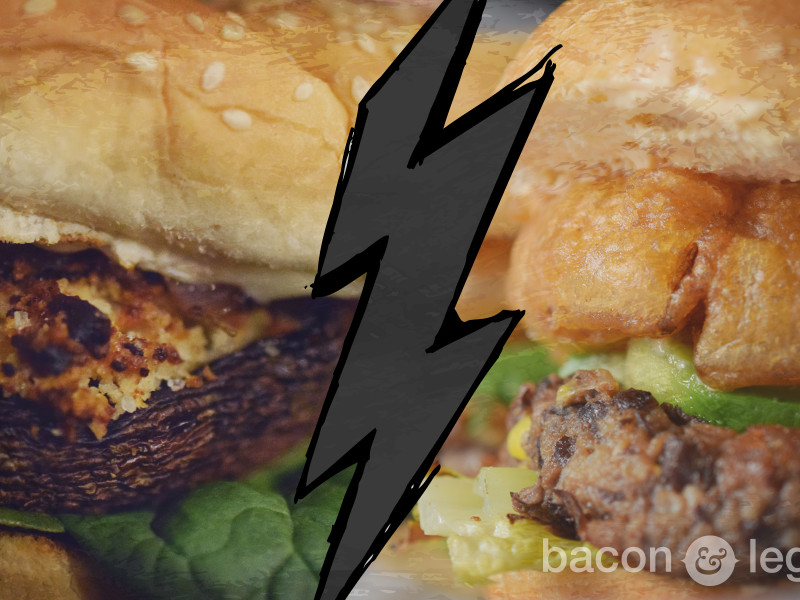 Batman v. Superman Veggie Burgers